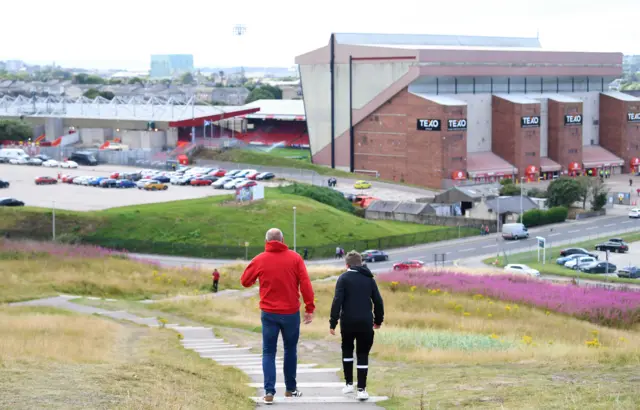 Pittodrie is set for a big crowd this evening