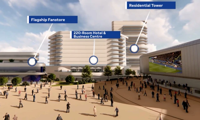 Artist impression of redeveloped King Power Stadium site