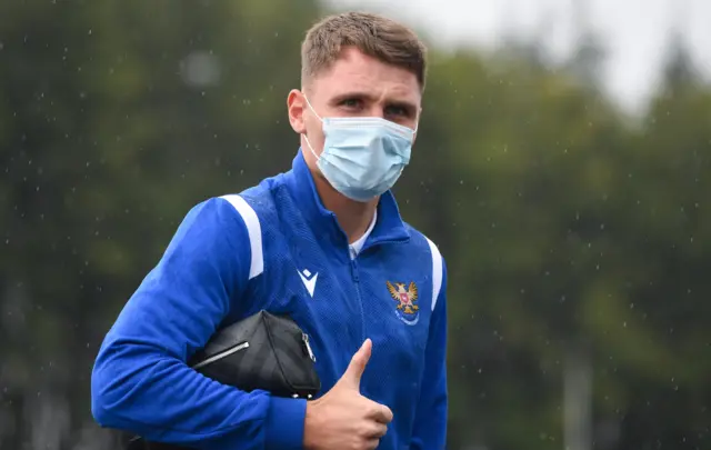 St Johnstone captain Jason Kerr arriving at McDiarmid Park