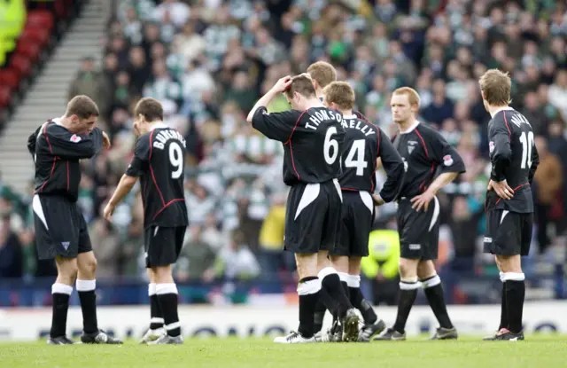 Dunfermline suffered defeat in their third attempt to win the League Cup final in 2006