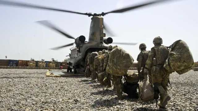 British troops boarding helicopter