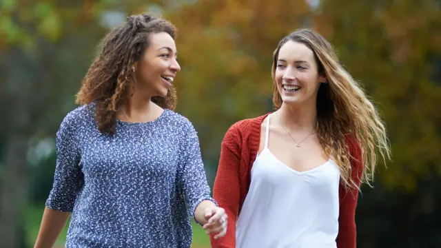 Young people walking