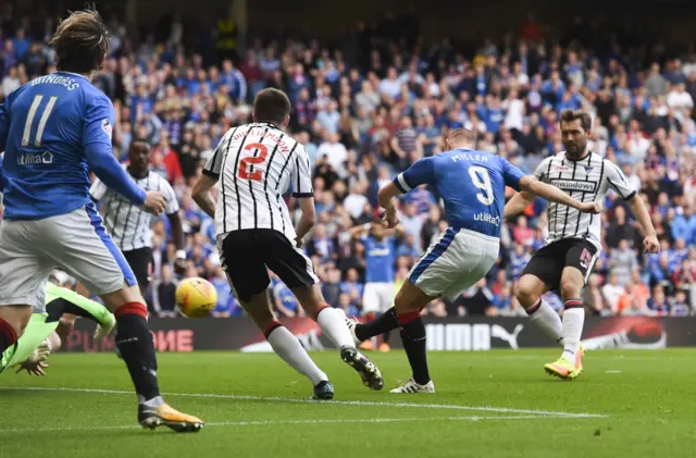 Kenny Miller opens the scoring for Rangers