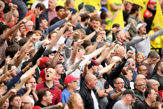 Fans chanting at Liverpool's Pemier League opener for 2021-22 away to Norwich City