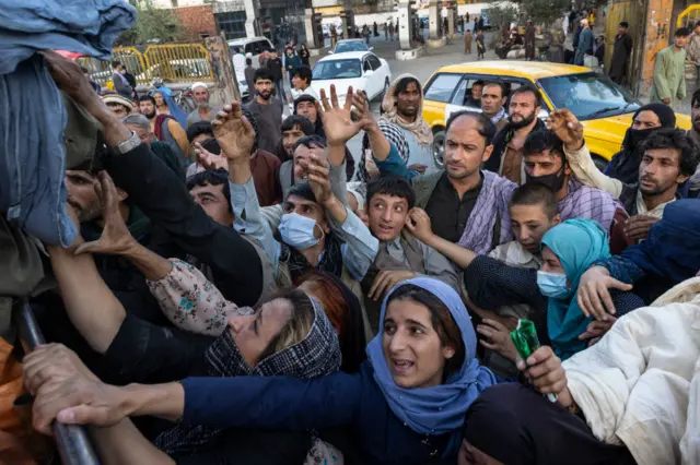 Displaced people seeking refuge in Kabul