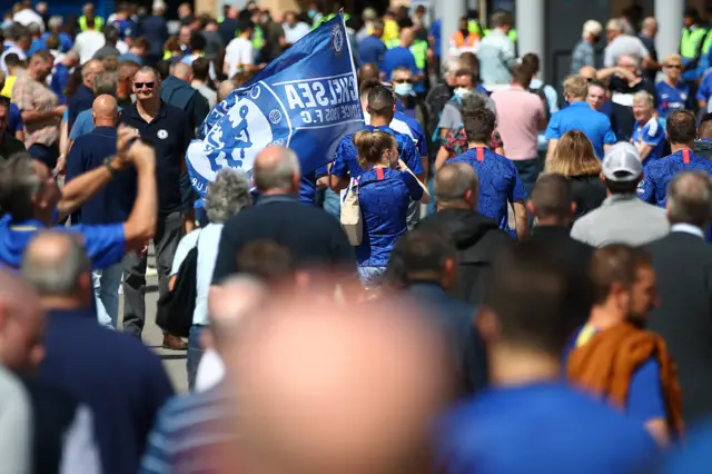 Chelsea fans outside Stamford Bridge