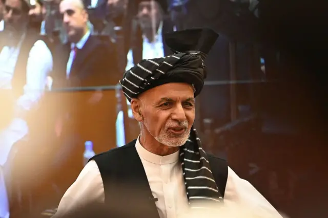 Afghanistan's President Ashraf Ghani speaks during a function at the Afghan presidential palace in Kabul on 4 August