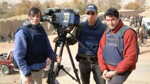 Jon Sopel and crew in Afghanistan in 2001