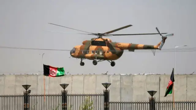 US helicopter lands near Kabul