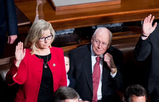 Congresswoman Liz Cheney and her dad, former US vice-president Dick Cheney