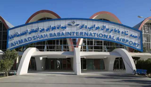 The exterior of Kandahar airport in Afghanistan's south