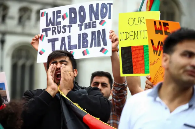 Afghan translators' protest