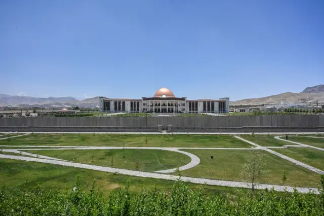 The general view of the Parliament building in Kabul