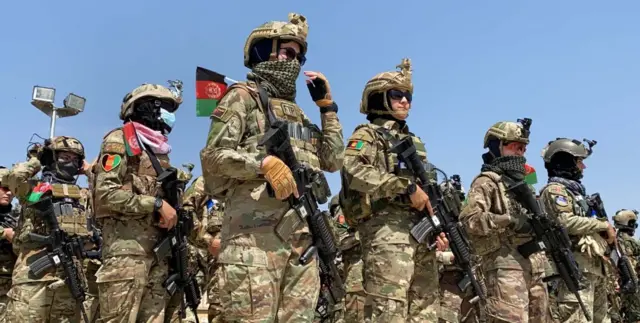 Afghani special forces graduation ceremony in Kabul