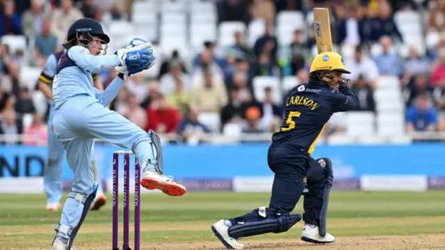 Kiran Carflson at Trent Bridge