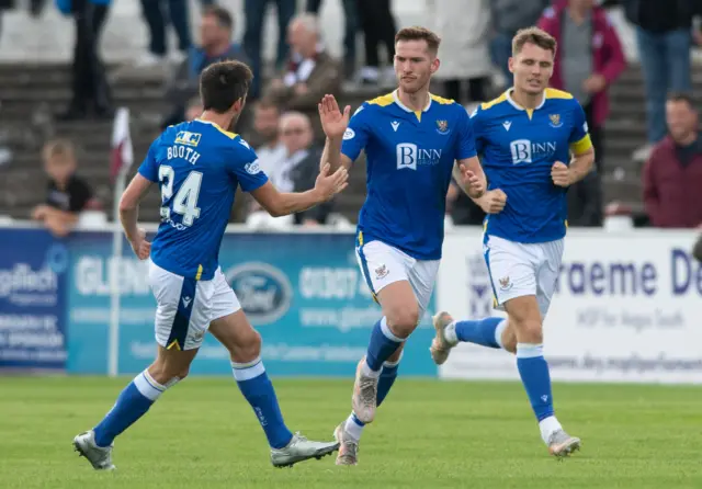 Jamie McCart (centre) made it 2-2 in extra-time at Gayfield