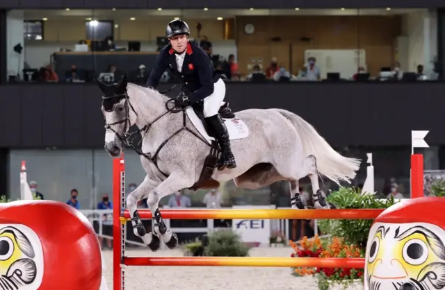 Oliver Townend of Great Britain competes on his horse Ballaghmor Class at the Tokyo Olympics