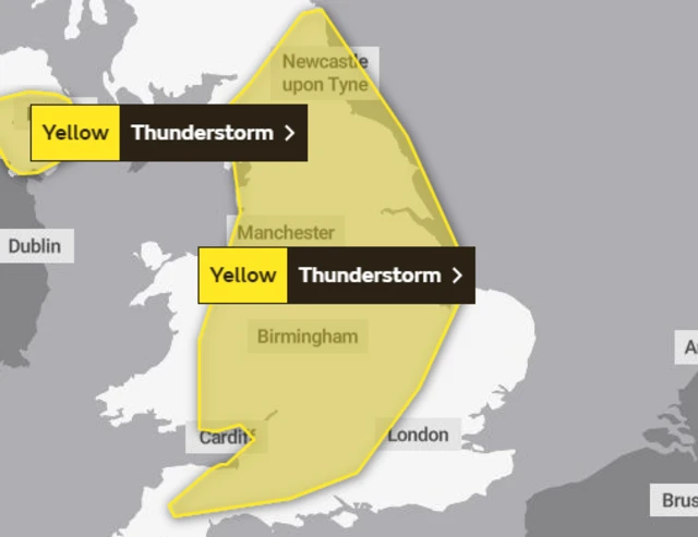 yellow weather warning