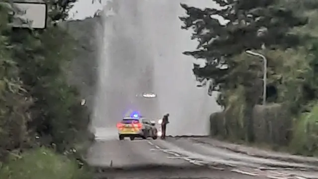 Burst water pipe, Greasley