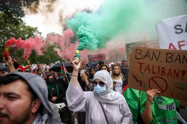 Demonstration in solidarity with people of Afghanistan, in London