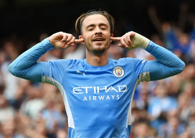 Jack Grealish celebrates