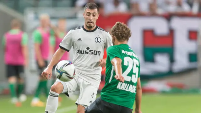 Josip Juranovic in action for Legia Warsaw