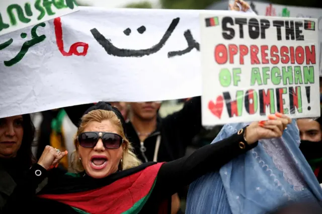 Demonstration in solidarity with people of Afghanistan, in London