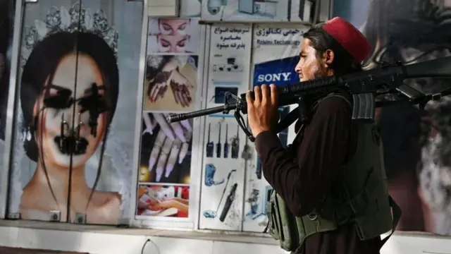 A Taliban fighter in Kabul