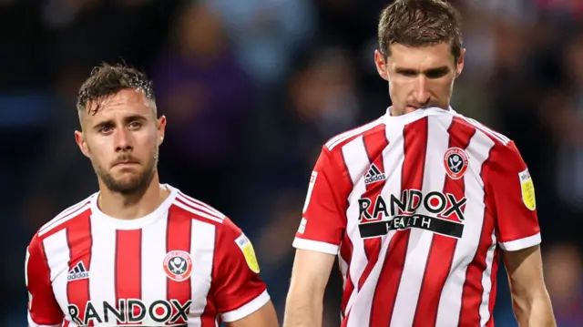 Sheffield United players dejected