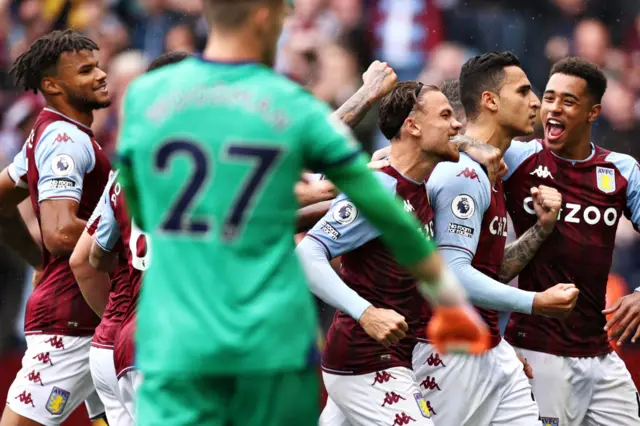 Aston villa celebrate