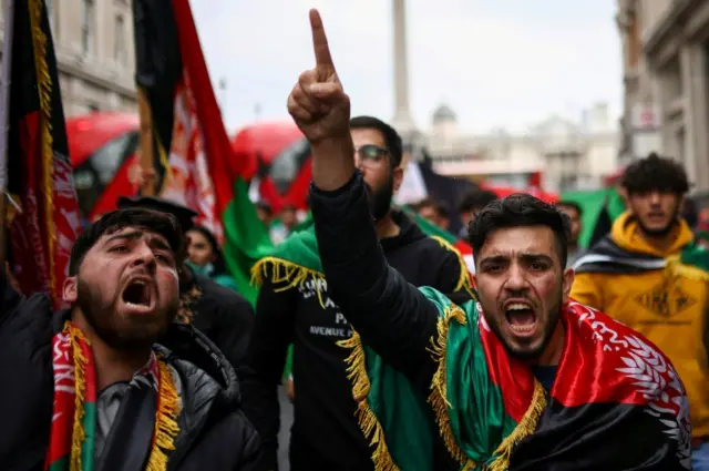 Demonstration in solidarity with people of Afghanistan, in London