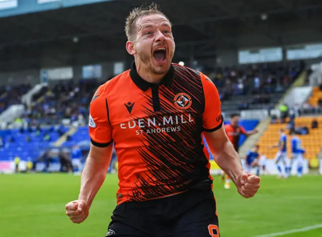 Dundee United's Peter Pawlett celebrates