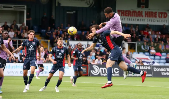 Connor Goldson (right) heads Rangers 2-0 ahead