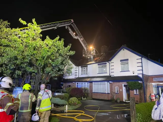 lightning strike house fire Coalville