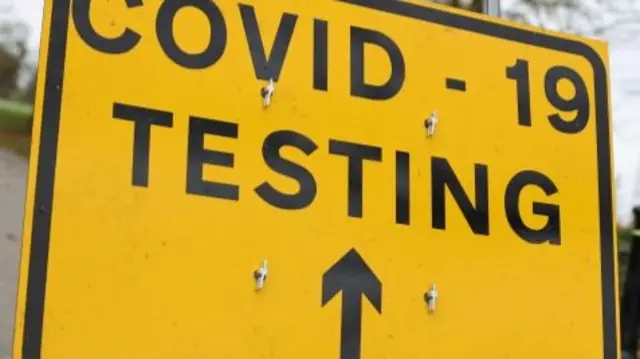 Covid testing sign