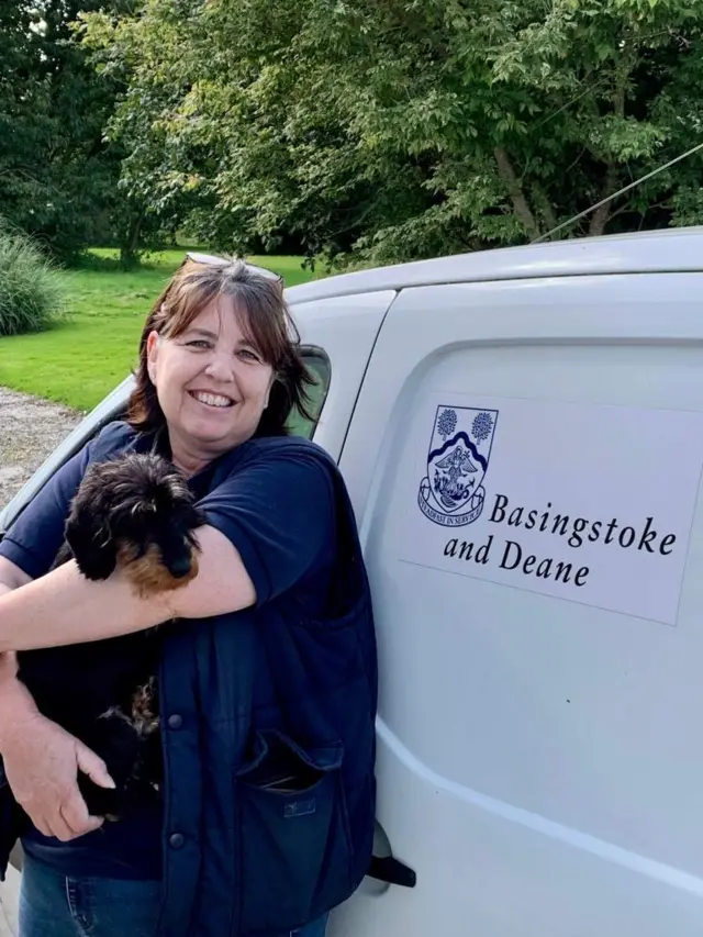 Dog warden Laura Yeates and Jess