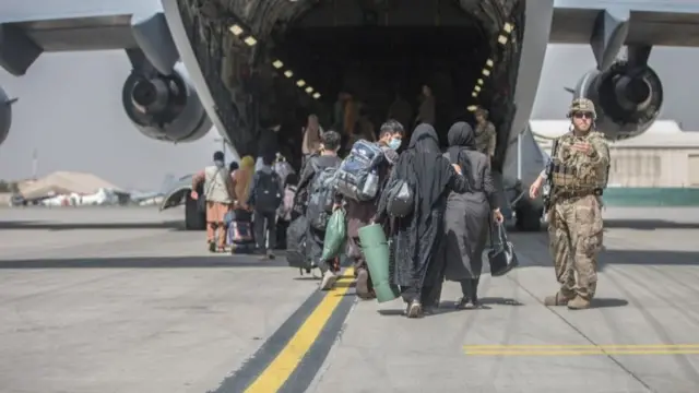 Evacuation at Kabul airport