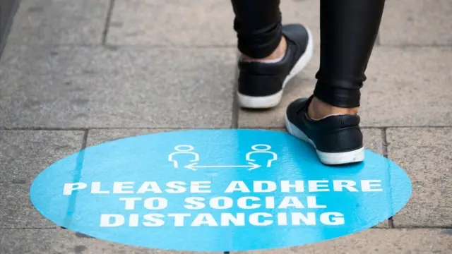 Social distancing sign