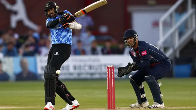 Sussex's David Wiese batting against Kent