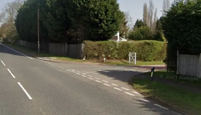 Junction of the A456 and Broome Lane in Hagley