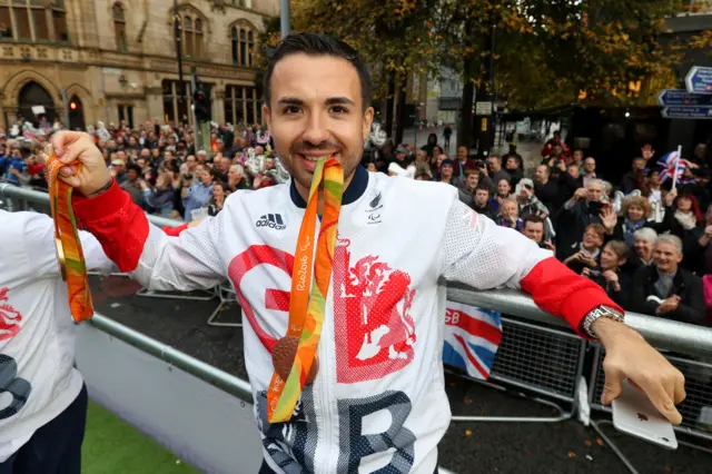 Will Bayley with his gold medal from Rio 2016