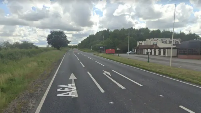 A64 near scene of crash