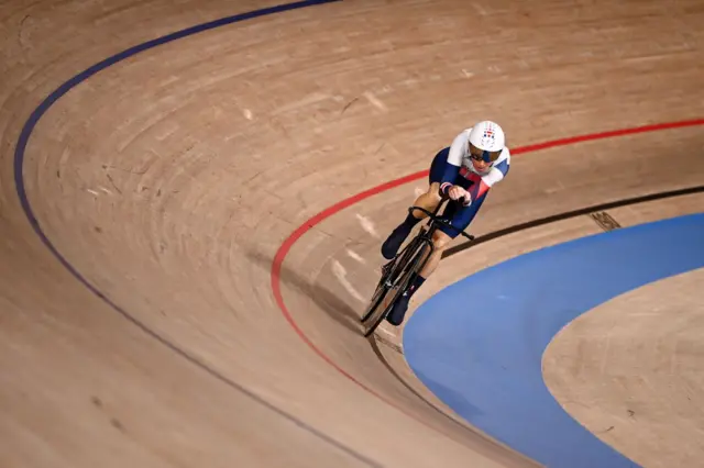 Sarah Storey in action on day one of the Paralympics