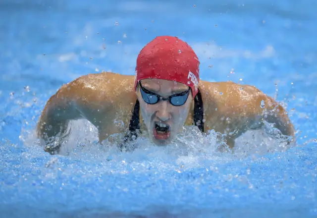 Louise Fiddes competes in the women's S14 100m butterfly