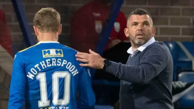 St Johnstone's David Wotherspoon and Callum Davidson