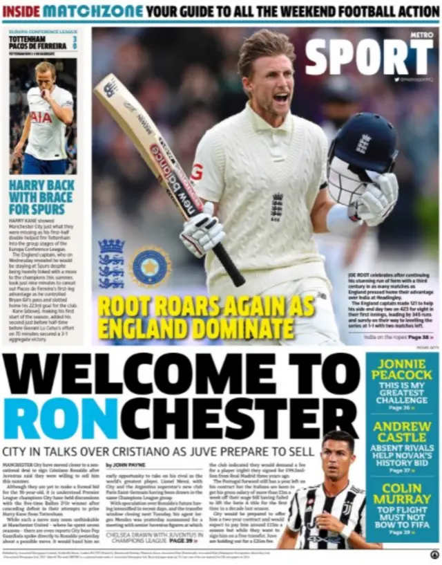 Metro back page