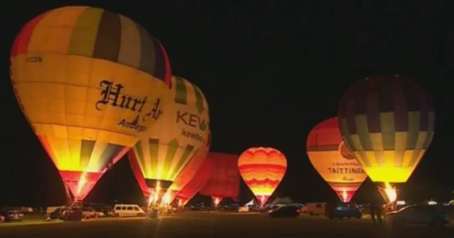 Balloons preparing for the Night Glow event