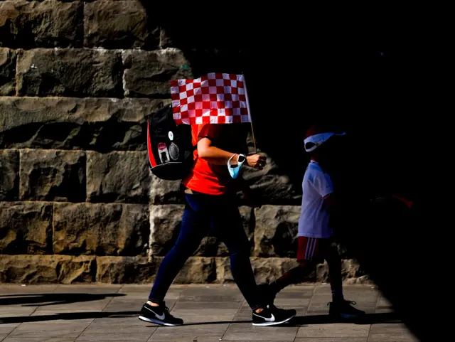 Tyrone fans arrive at Croke Park