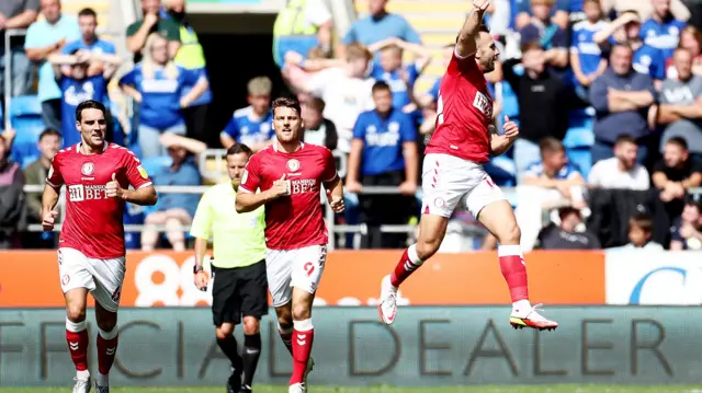 Andreas Weimann celebrates