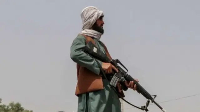 A Taliban checkpoint in Afghanistan